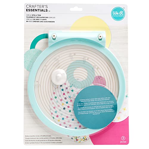 We R Memory Keepers Circle Spin & Trim Tool, Includes Circle Maker Tool & Two Replacement Blades, Rotates 360 Degrees,1 Inch to 8 Inch Circles - Image 1