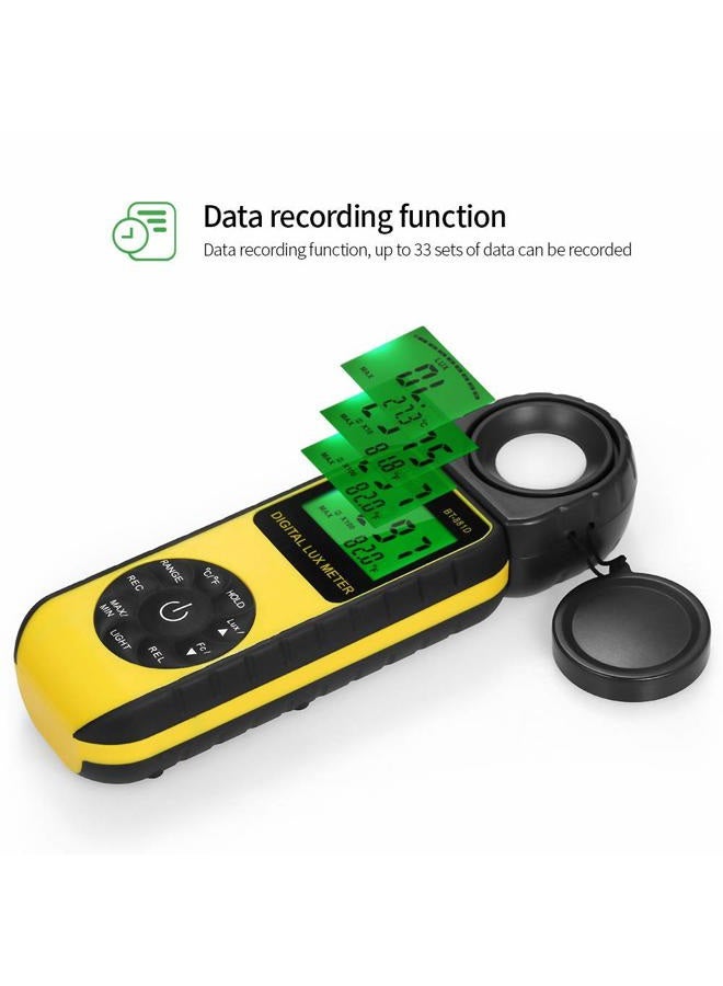 BTMETER BT-881E Digital Illuminance/Light Meter, Measure Lights 0.01~300,000 Lux (0.01~30,000 FC) Foot Candles, Par Meter Luxmeter for Plants Aquarium Light Tester - Image 4