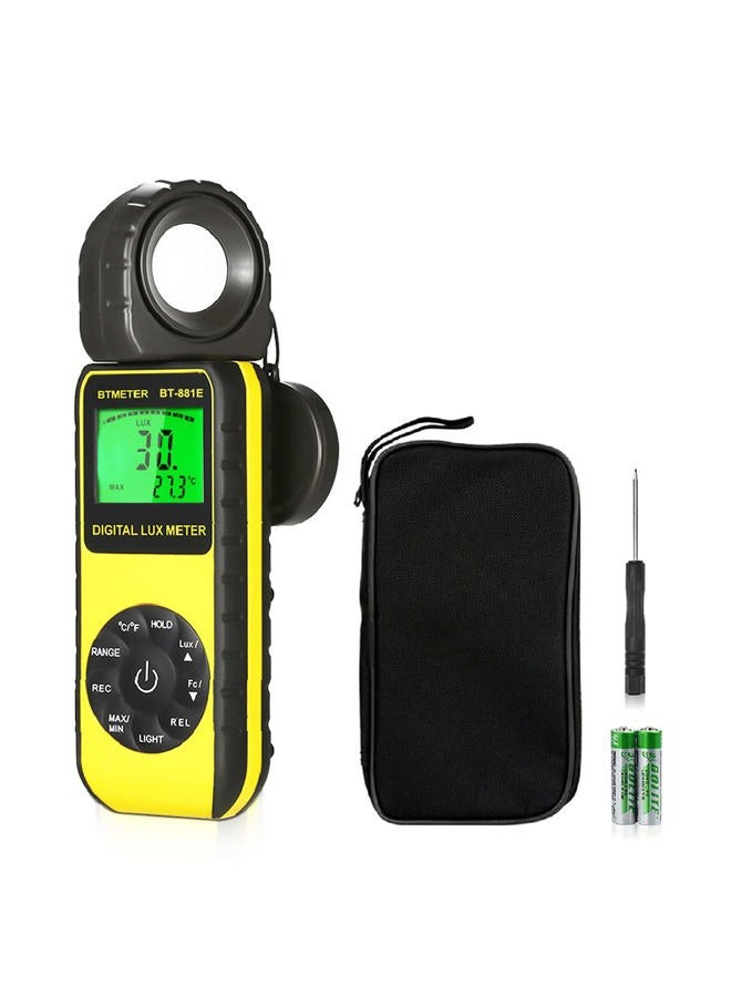 BTMETER BT-881E Digital Illuminance/Light Meter, Measure Lights 0.01~300,000 Lux (0.01~30,000 FC) Foot Candles, Par Meter Luxmeter for Plants Aquarium Light Tester - Image 1