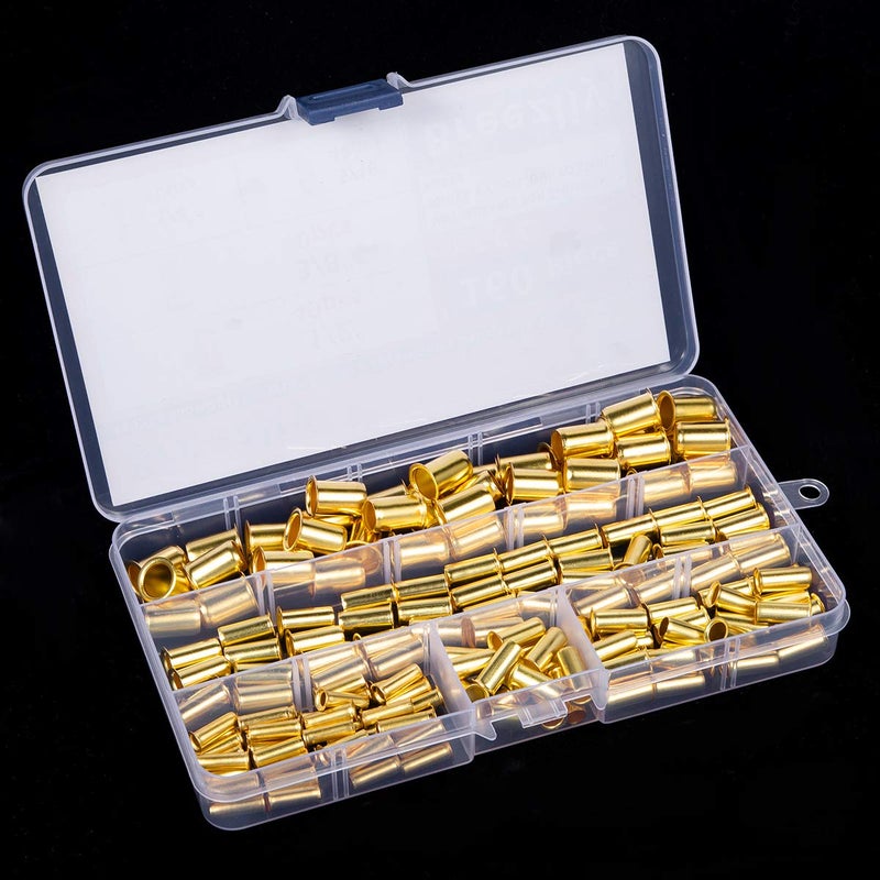 Breezliy 160Pcs Tube Od(1/4"" 5/16'' 3/8"" 1/2"") Brass Compression Insert Brass Compression Fitting Assortment Kit  Insert Tube Support Compression Sleeve Fitting - Image 4