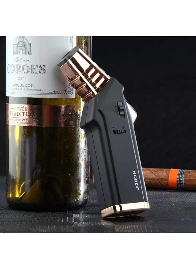 ALSAQER ALSAQER-Jet Flame Windproof Butane Gas Lighter-Bakhoor Charcoal Lighter-Jobon Torch Lighter-BBQ Lighter (Gas not Included)-(Black)  - Image 1