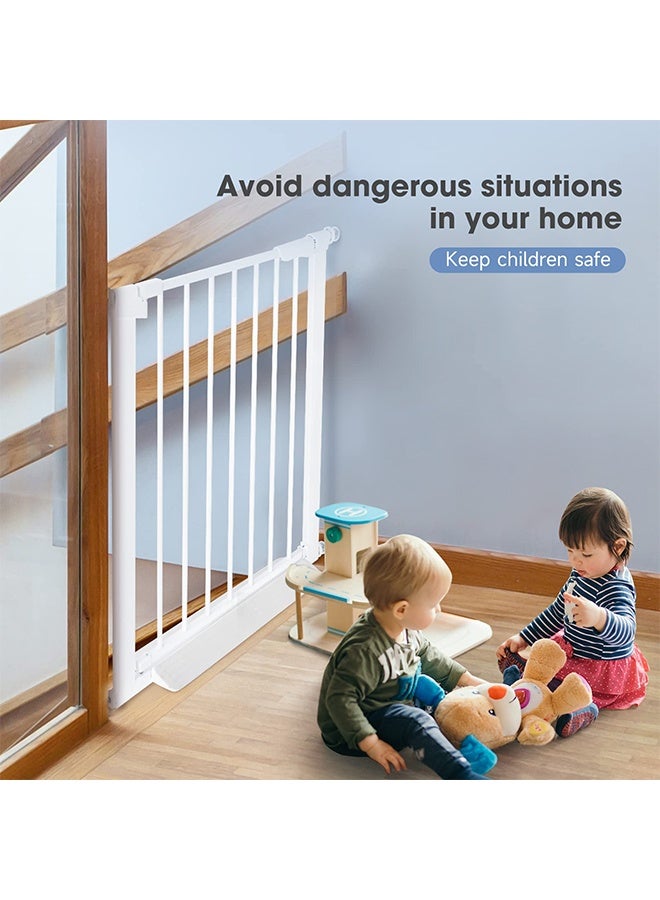 TodyJeyHo Extra Wide Child Gate, Auto Close Safety Baby Gate, Maximum Suitable For 97 cm, Including 14cm Extension Rack, Easy Walk Thru Durability Dog Gate for Stairs, Doorways - Image 2