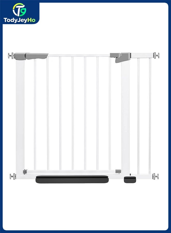 TodyJeyHo Extra Wide Child Gate, Auto Close Safety Baby Gate, Maximum Suitable For 97 cm, Including 14cm Extension Rack, Easy Walk Thru Durability Dog Gate for Stairs, Doorways - Image 1
