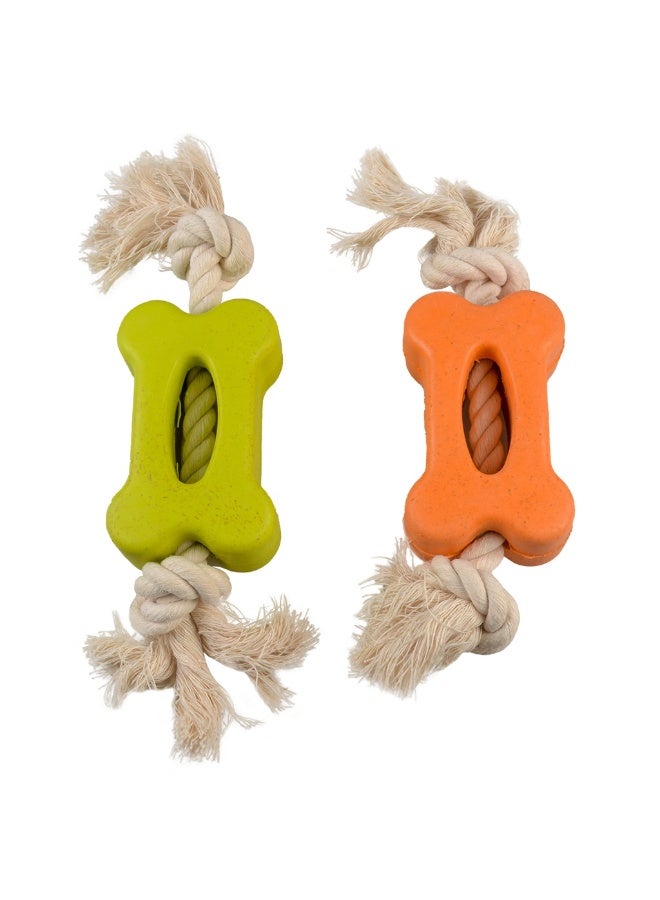 Duvo + Duvo+ Eco Rubber Flat Bone Bamboo/Rice + Cotton 27x6.5x3.8 Cm Mixed Colors - Image 1