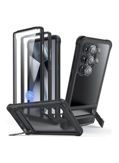 ESR ESR for Samsung S24 Ultra Case, S24 Ultra Cover with Extra Protective Front Frame& 3 Kickstand Modes, Exceeds Full-Coverage Protection, Heavy Duty Shock Armor Kickstand Case, Frosted Black  - Image 1