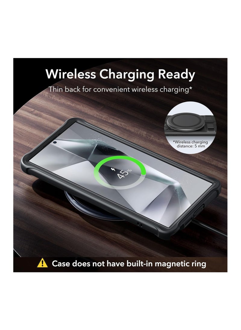 ESR - ESR for Samsung S24 Ultra Case, S24 Ultra Cover with Extra Protective Front Frame& 3 Kickstand Modes, Exceeds Full-Coverage Protection, Heavy Duty Shock Armor Kickstand Case, Frosted Black - Image 1