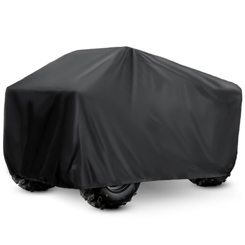 XYZCTEM Premium ATV Cover210D Oxford Fabric Protection Against Water UV Wind Quad Cover for CanamSuzukiKawasaki Honda Yamaha Polarisand More4 Wheeler AccessoriesBlack82 inch - Image 3