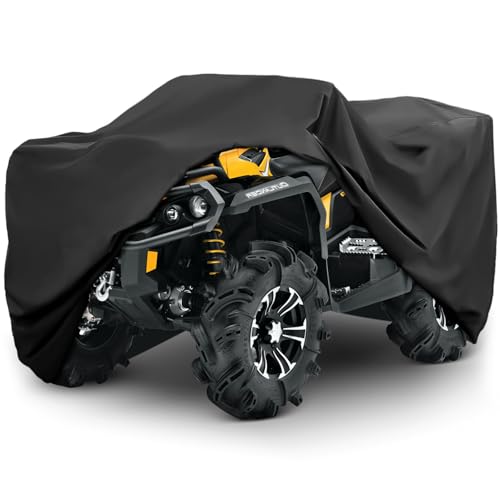 XYZCTEM Premium ATV Cover210D Oxford Fabric Protection Against Water UV Wind Quad Cover for CanamSuzukiKawasaki Honda Yamaha Polarisand More4 Wheeler AccessoriesBlack82 inch - Image 1