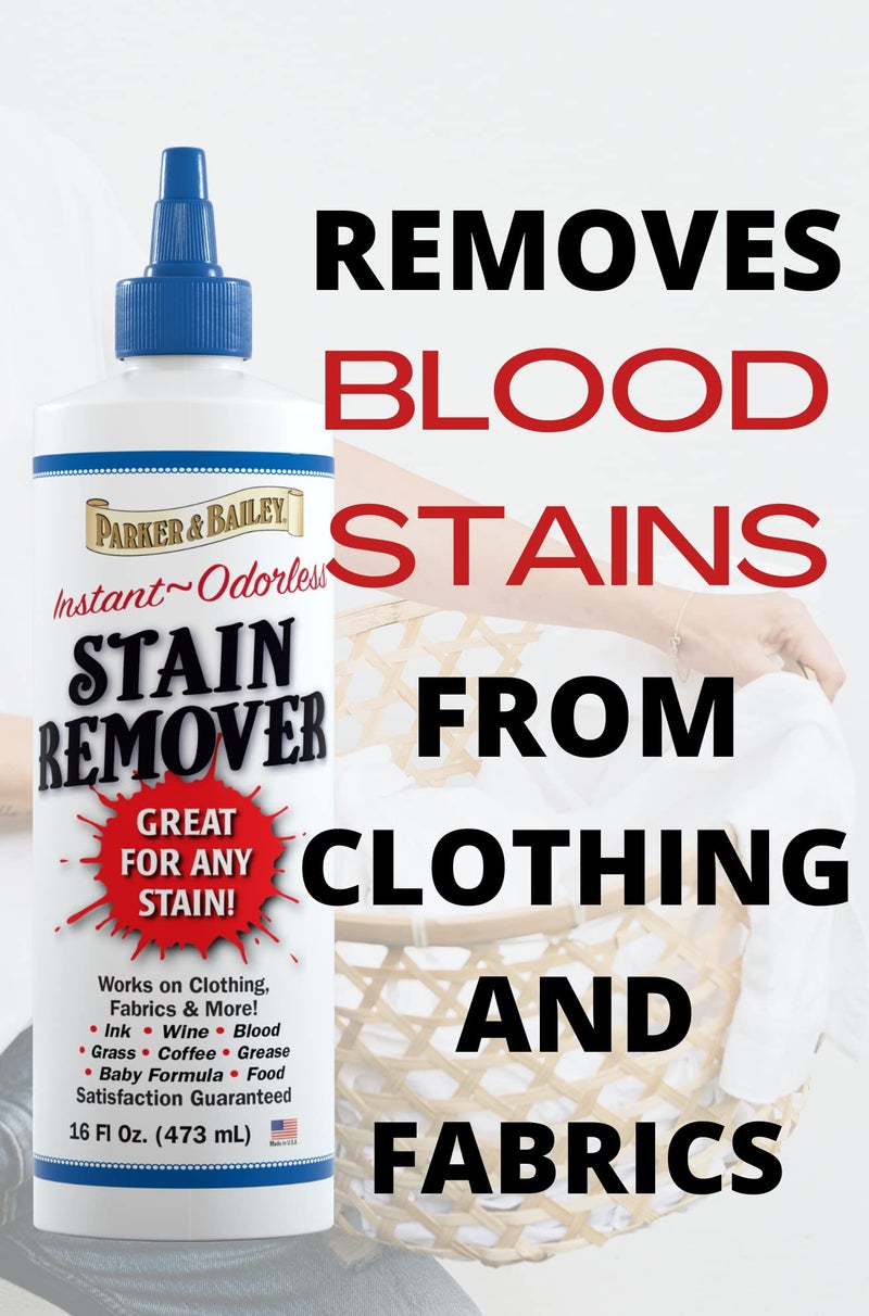 Parker & Bailey Parker and Bailey Stain Remover- Blood Stain Remover for Carpet, Clothes, Sheets and Mattress - Garment and Fabric Laundry Stain Remover - 16oz - Image 2
