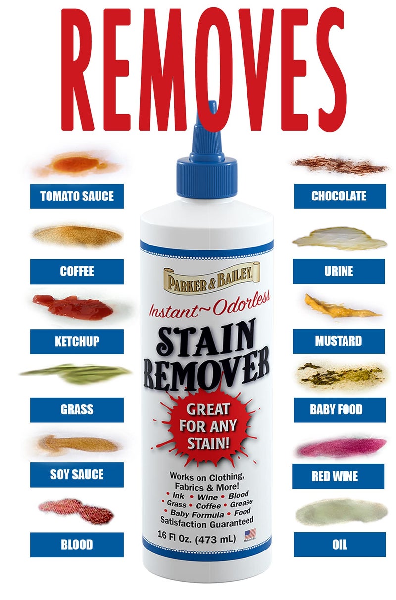 Parker & Bailey Parker and Bailey Stain Remover- Blood Stain Remover for Carpet, Clothes, Sheets and Mattress - Garment and Fabric Laundry Stain Remover - 16oz - Image 4