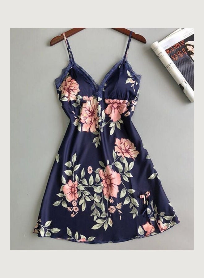 NIBEMINENT Casual Printed Mini Dress Pink/Blue/Green - Image 1