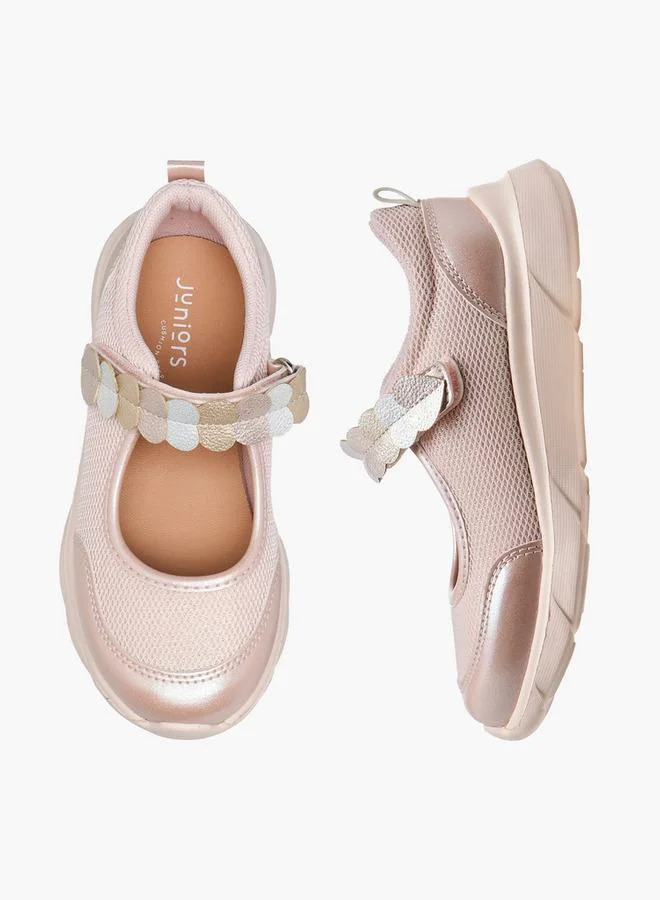 Juniors Girls Hook & Loop School Mary Jane Shoes