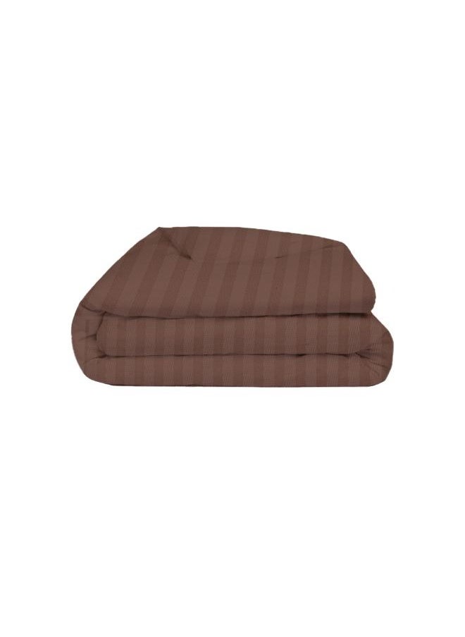 Tulip (Dark Brown) King Size Fitted Sheet,Duvet cover and Pillow Covers with 1 cm Satin Stripe (Set of 6 Pcs) 100% Cotton, Soft and Luxurious Hotel Quality Bed linen-300 TC - pzsku/ZD04042E6E51A3111C48EZ/45/_/1695972356/dec0632f-8d79-487b-93a2-5b4378e5ddf3