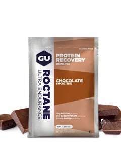 Health & Household Gu Energy Roctane Ultra Endurance Protein Recovery Drink Mix, Gluten-Free And Kosher Dairy, Recovery Support After Any Workout, 10 Single-Serving Packets, Chocolate Smoothie  - Image 1