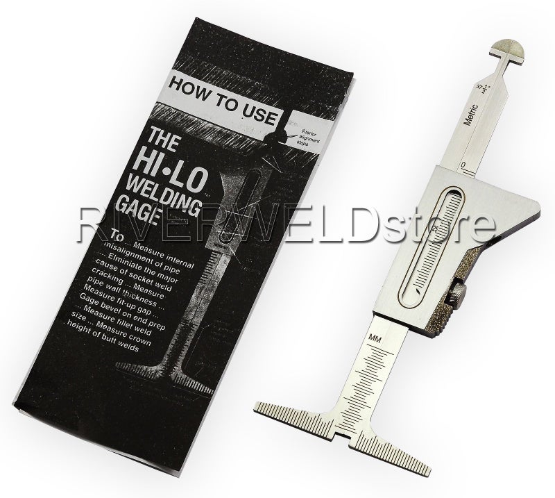 RIVERWELD Hi Lo Welding Gauge Gage Test Ulnar Welder Inspection Gauge Both Inch and Metric Checks Internal Misalignment Pipe Wall Thickness Leg Length for a Fillet Weld Crown Height - Image 4