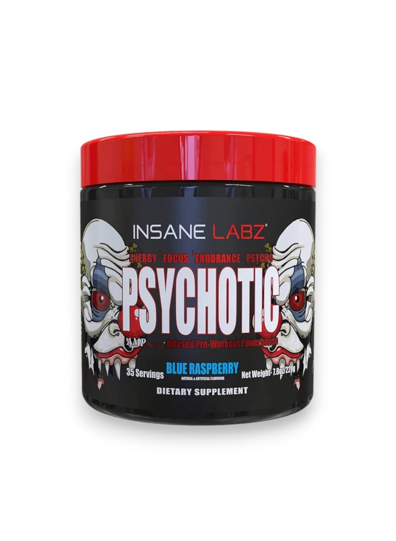 Insane labz Psychotic, Blue Raspberry Flavour, 35 Servings