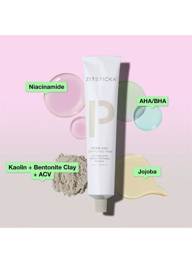 ZITSTICKA PORE VAC, Acid-Rich Clay Mask To Vacuum Pores + Smooth Texture | Derm-Backed (60ml) - Image 2
