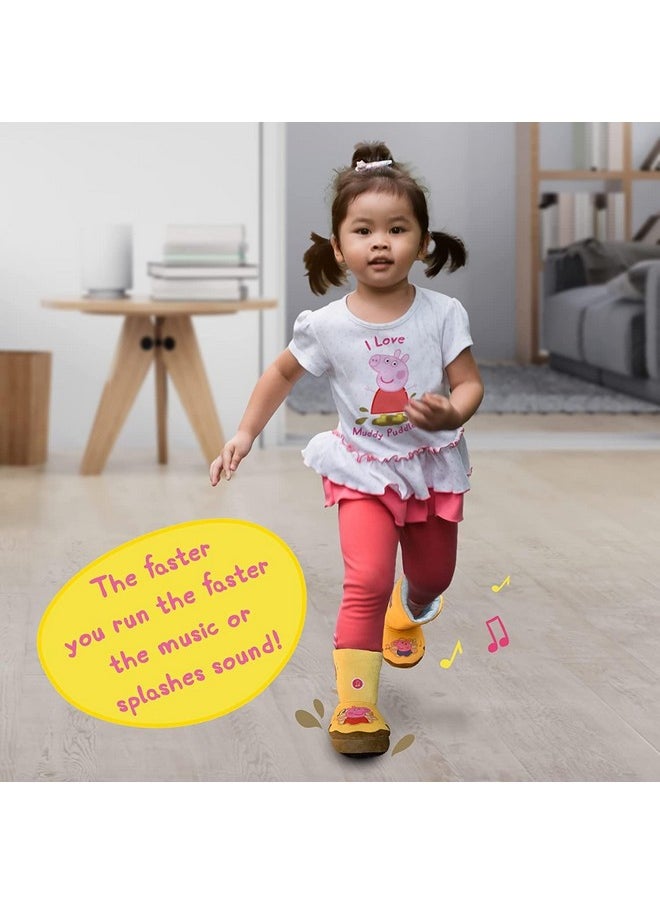 WOW! STUFF Peppa Pig Toys Muddy Puddle Boots With Sounds | Interactive Wearable Yellow Toy Wellies With Sound And Music Activated As You Walk Or Run  - Image 4