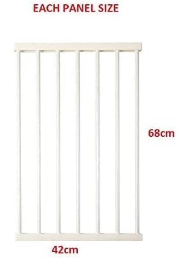 Rubik سياج داخلي للكلاب للكلاب الصغيرة، سياج فناء محمول، حاجز عزل داخلي (6 ألواح، مقاس كل لوح 42 سم × 68 سم) - Image 2