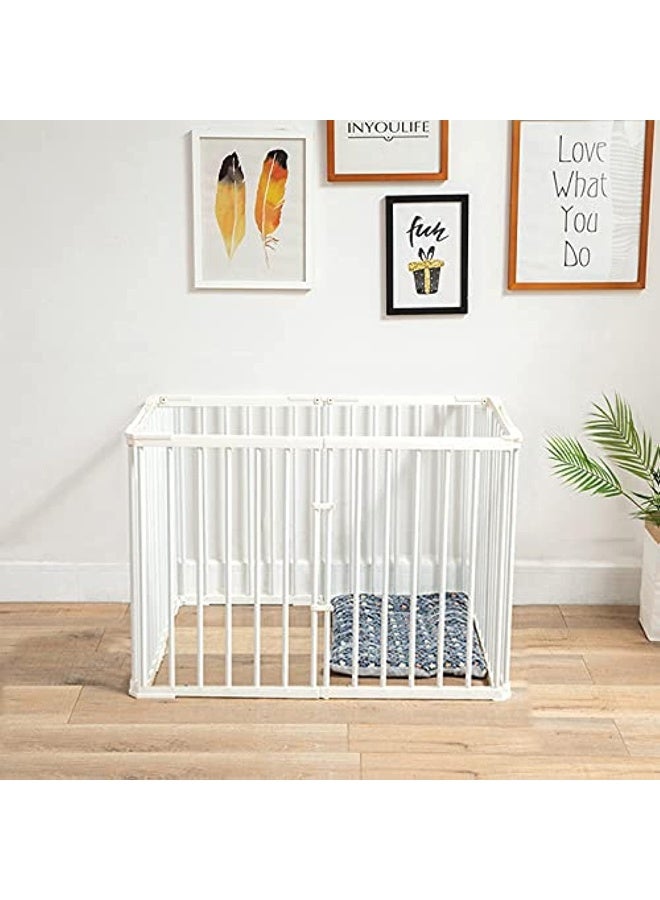 Rubik سياج داخلي للكلاب للكلاب الصغيرة، سياج فناء محمول، حاجز عزل داخلي (6 ألواح، مقاس كل لوح 42 سم × 68 سم) - Image 1