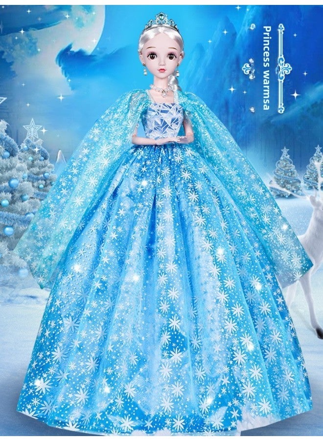 Large 60cm Doll Toy Gift Box Suit Simulation Girl Princess Doll Dress Children's Gift Gift Wholesale-Color:Princess Elsa-Height:WIFI Smart + Remote Control + Charging: 60cm 268 Pieces Of Clothing -25 Dolls-gift Bags 2-high-end Gift Boxes - Image 1