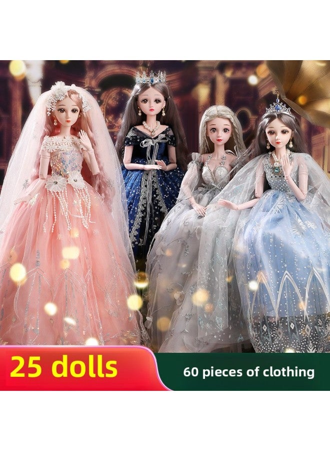 Large 60cm Doll Toy Gift Box Suit Simulation Girl Princess Doll Dress Children's Gift Gift Wholesale-Color:Princess Elsa-Height:WIFI Smart + Remote Control + Charging: 60cm 268 Pieces Of Clothing -25 Dolls-gift Bags 2-high-end Gift Boxes - Image 2