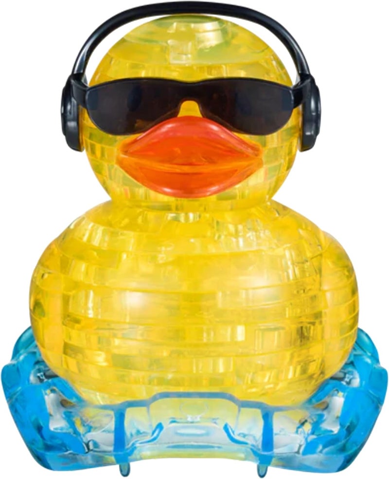 BePuzzled Yellow Rockn Duck Standard Original 3D Crystal Puzzle Perfect for Puzzlers Ages 12 and Up Challenging to Complete and Beautiful to Display Collect Them All - Image 4