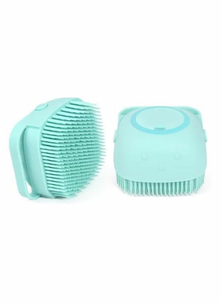 Silicone Shower Brush With Soap Dispenser Light Blue - Image 1