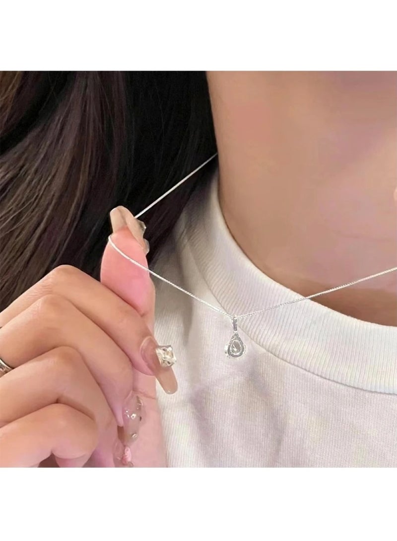 هويتك مجموعة قلادات الشفاه باللون الأسود والوردي مع رسالة حب، علبة هدايا ناعمة غير لامعة مع طين الشفاه - Image 2