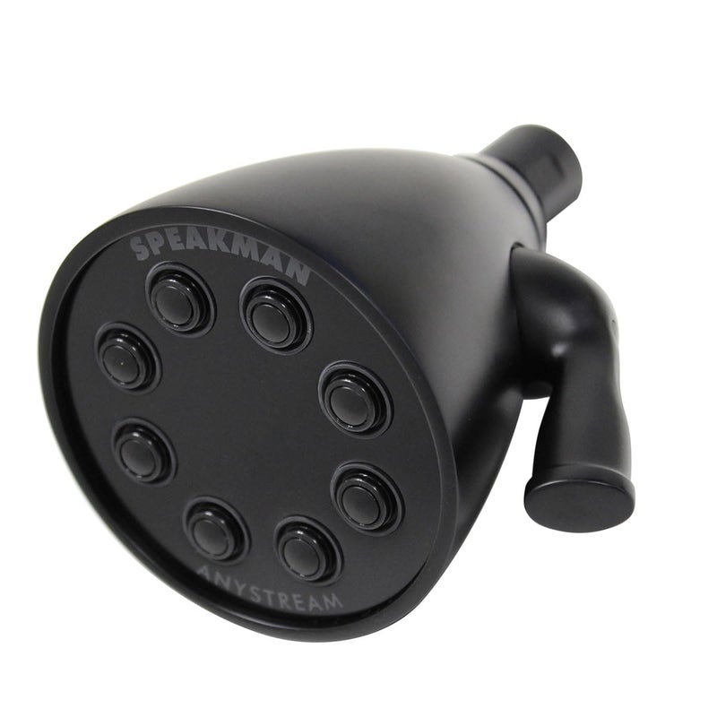 Speakman S2251MB Signature Icon Anystream High Pressure Adjustable Solid Brass Shower Head 25 GPM Matte Black