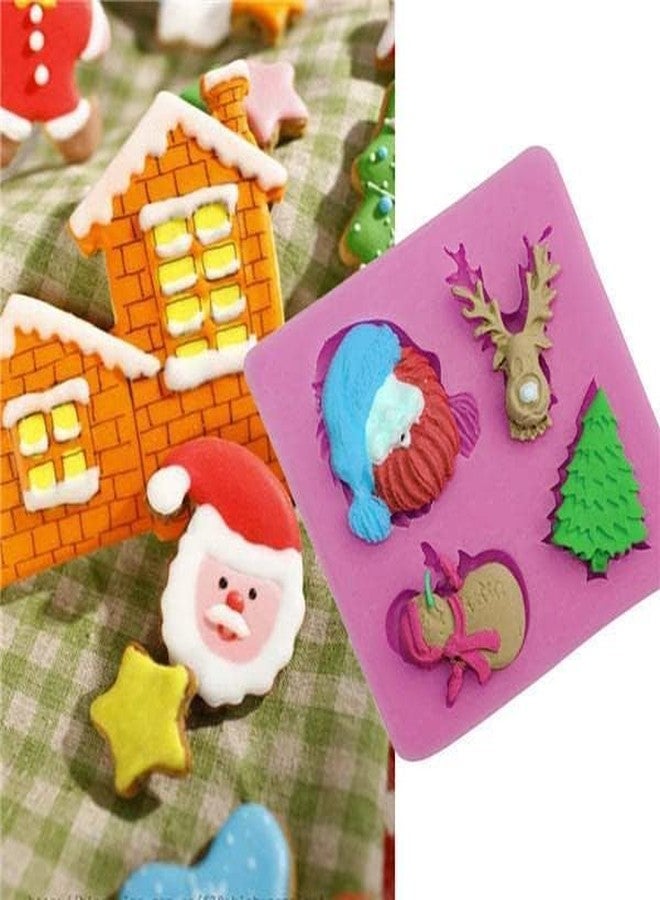 LEGACYCART Christmas Santa Claus and Xmas Snowflake Silicone Fondant Chocolate Mould Dessert Baking Mold for Christmas Candy Cake Decoration DIY Cupcake Topper Sugar Polymer Clay Craft (Pack of 2) - Image 5
