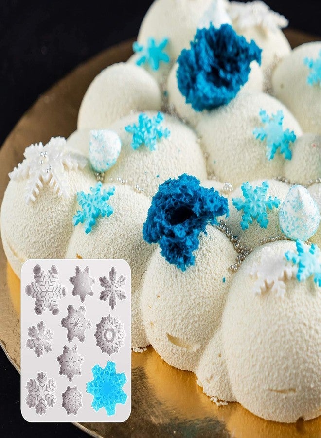 LEGACYCART Christmas Santa Claus and Xmas Snowflake Silicone Fondant Chocolate Mould Dessert Baking Mold for Christmas Candy Cake Decoration DIY Cupcake Topper Sugar Polymer Clay Craft (Pack of 2) - Image 4