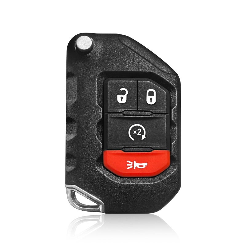 بديل Keylessbest لريموت كنترول مفتاح جيب غلاديتور رانجلر 2018-2024 OHT1130261 4 أزرار 43392MHz