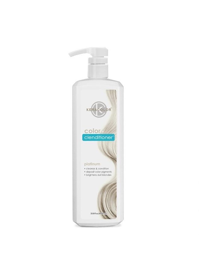KERACOLOR - Keracolor Clenditioner PLATIUM Hair Dye - Semi Permanent Hair Color Depositing Conditioner, Cruelty-free, 33.8 Fl. Oz. - Image 1