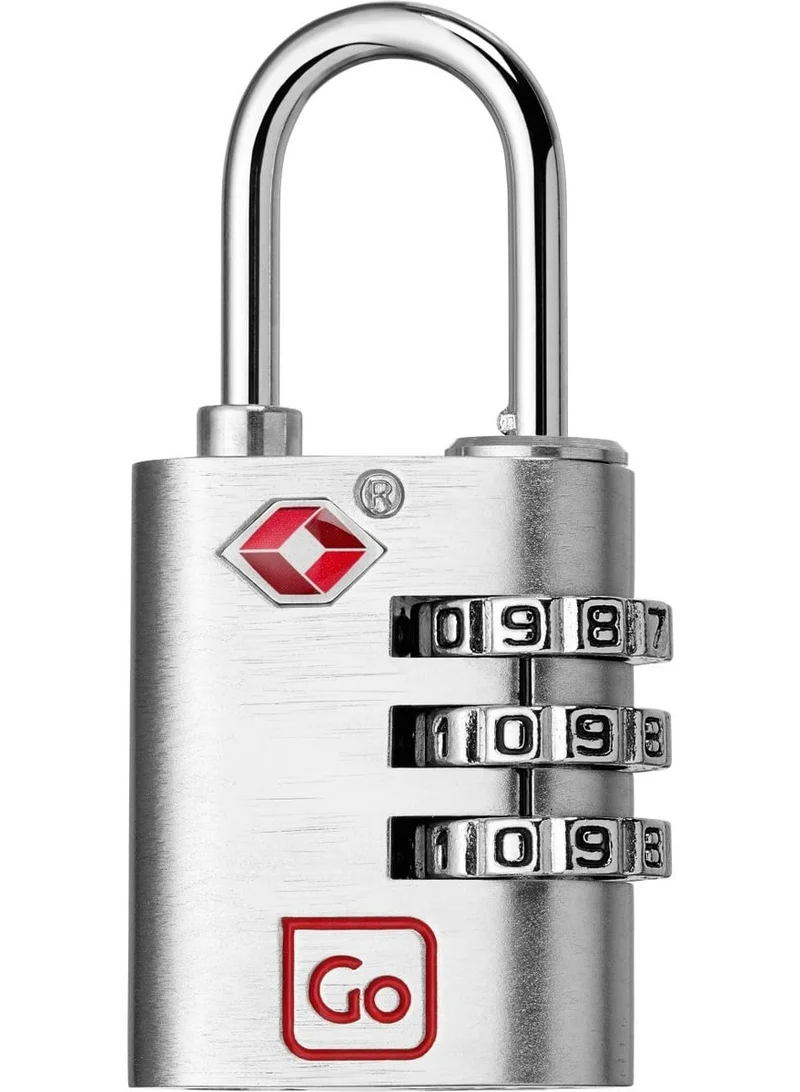 جو ترافيل قفل الأمتعة GO Classic Large Combi Padlock TSA GO352.101 – قفل سفر كبير برمز مكون من 3 أرقام، معتمد من TSA