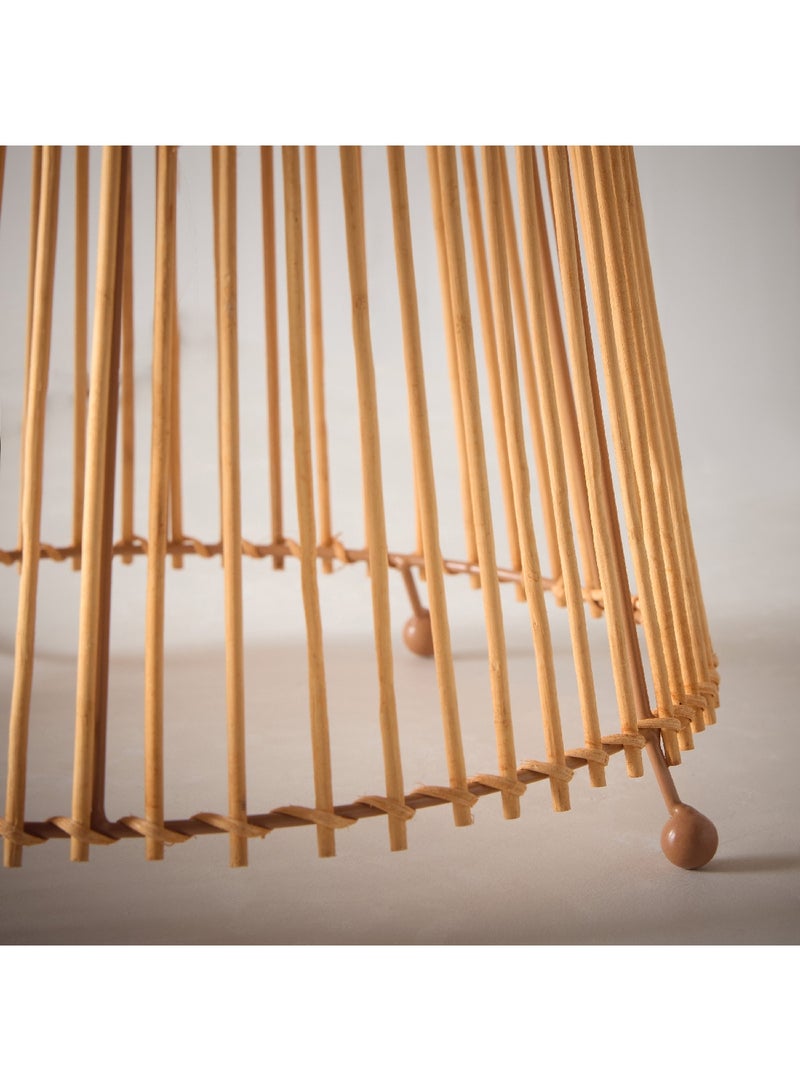 Home Box Naturel Bamboo Floor Lamp with Cable and E27 Bulb 29.5 x 118 x 29.5 cm - Image 4