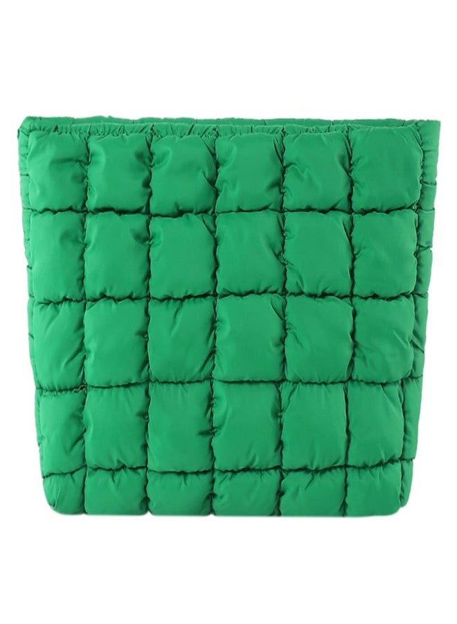 HICARRY Puffy Quilted Makeup Bag Cosmetic Bags Travel Cute Puffer Solid Toiletry Organizer Pouch Storage Clutch for Women - Image 1