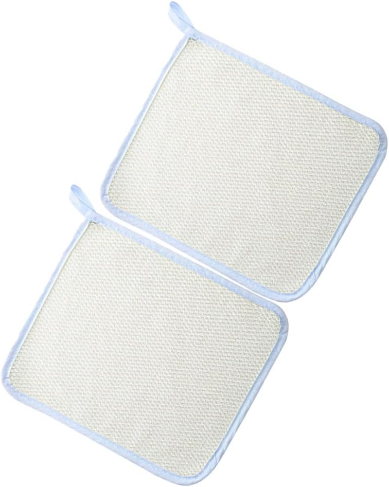 2pcs Exfoliating Bath Cloth Quick Dry Nylon Face Wash Towels Dual-Sided Scrub Cloth for Smooth Skin for Daily Home Use Beige - Image 1