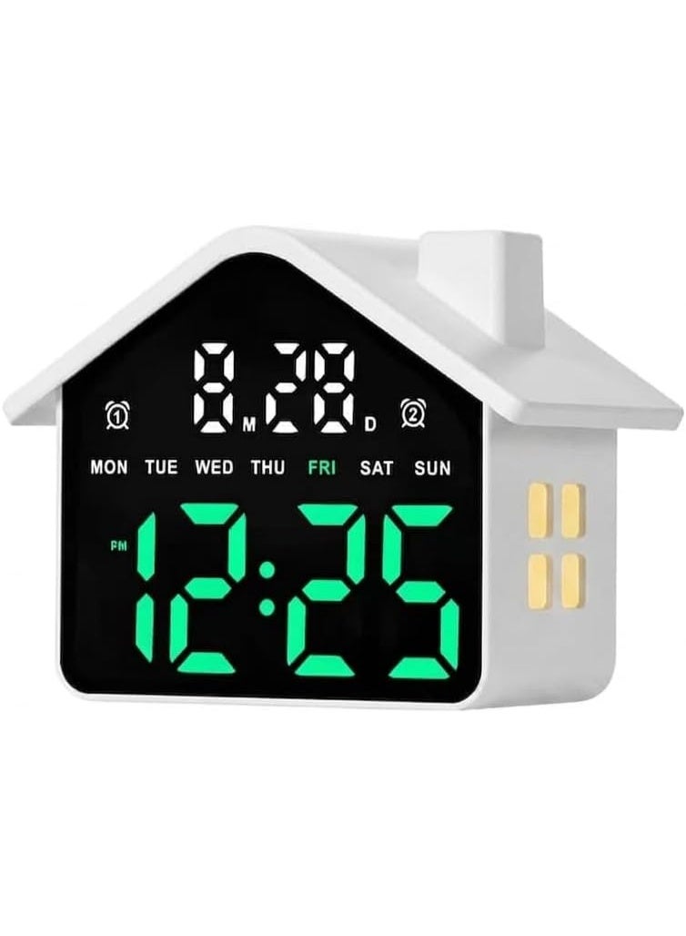 Modern Home-themed LED Digital Desk Clock and Alarm Clock – Displays Time, Date, Day of the Week, and a Clear Digital Display for Home and Office - Image 1