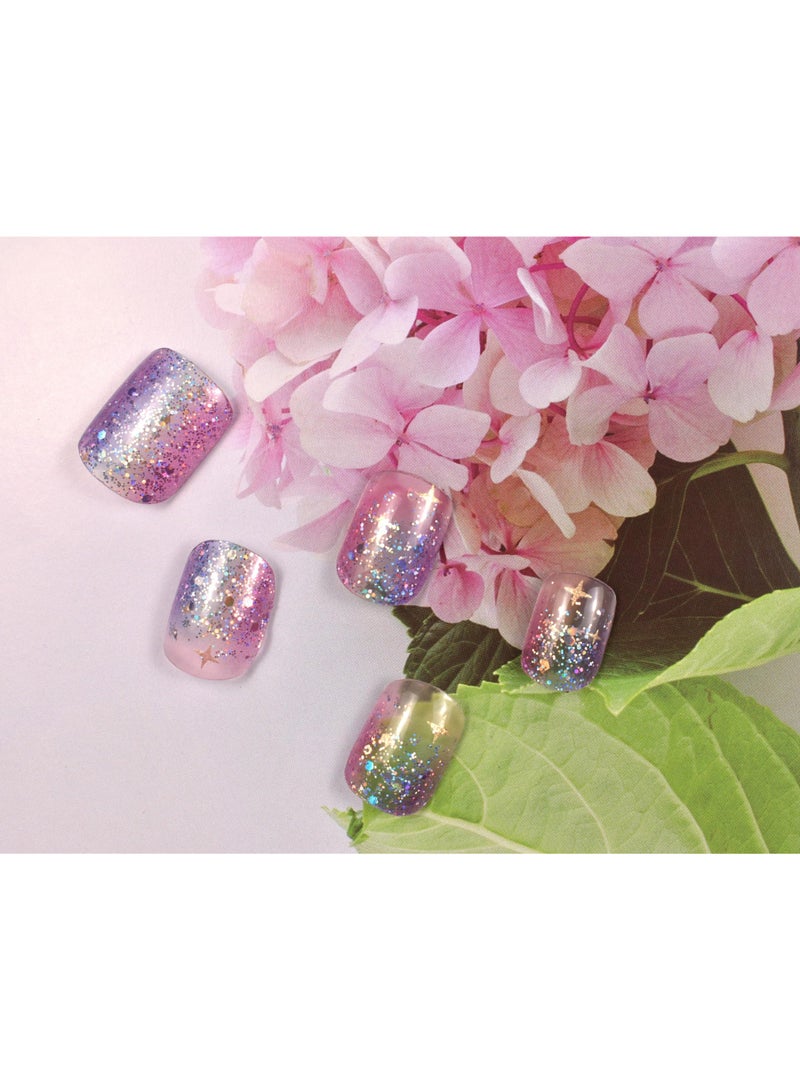 SYOSI Nail Art Wraps, Gloss Gel Nails Strips, Nail Light/Lamp Free Nail Polish Stickers, Chip Resistant Waterproof Long Lasting Nail Strips, Easy to Apply, Trim, Remove Contains 22 Nail Wraps (Glitter Star) - Image 5