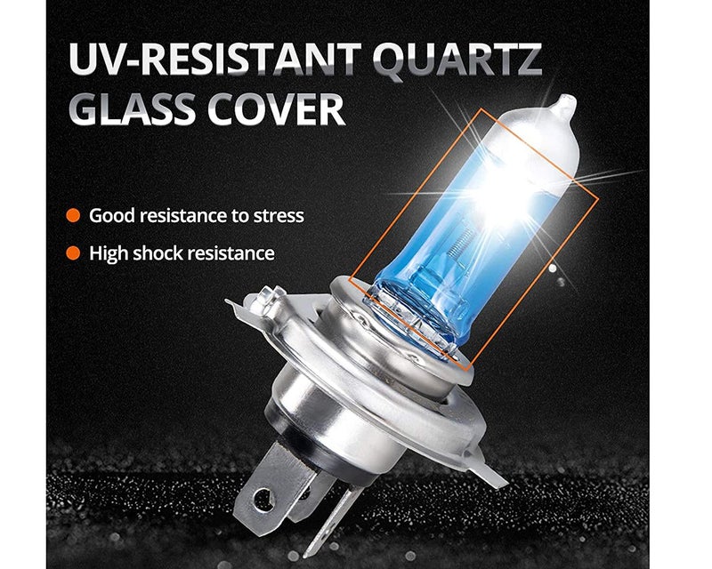 Auto Pearl H4_HalonixUB6442 H4 High Beam Halogen Headlamp Bulb Compatible with- All Cars (Set of 2) - Image 4
