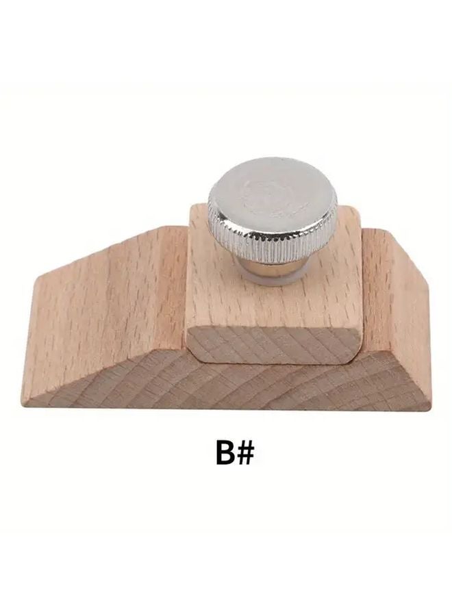 Wood Sandpaper Grinding Block For Leather Craft Edge Polishing B Bevel Angle 1pc - Image 1