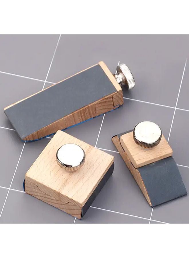 Wood Sandpaper Grinding Block For Leather Craft Edge Polishing B Bevel Angle 1pc - Image 3