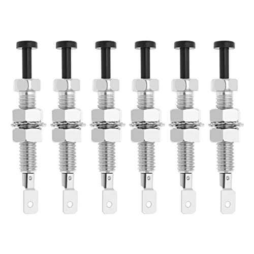 SING F LTD 6PCS 12V Door Pin Switch Momentary Adjustable Car Bonnet Alarm Light Hood Switch Car Trunk Door Alarm Light Hood Jamb Pin Switch Automotive Parts - Image 1