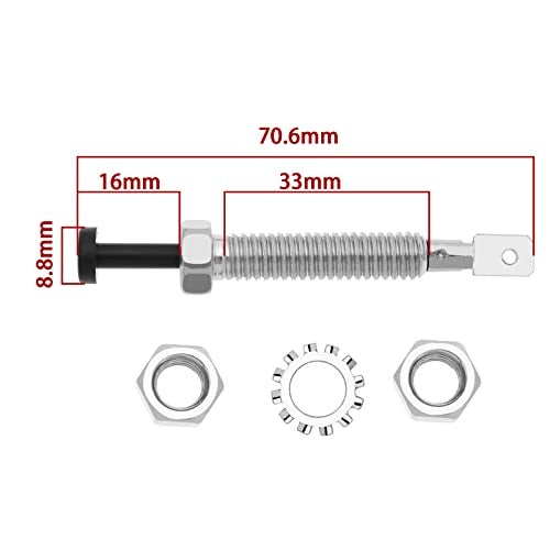SING F LTD 6PCS 12V Door Pin Switch Momentary Adjustable Car Bonnet Alarm Light Hood Switch Car Trunk Door Alarm Light Hood Jamb Pin Switch Automotive Parts - Image 4