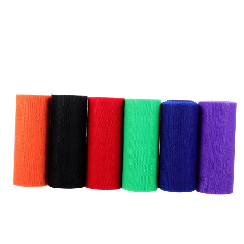 6 Rolls High Grade Tulle Netting For Wedding Bouquets Party Decorations - Image 2