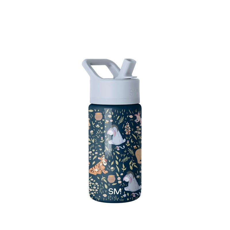 Simple Modern Disney Kids Water Bottle with Straw Lid 14oz Insulated Stainless Steel Kids Tumbler Spill Proof Toddler Cup for School Girls Boys Summit Winnie the Pooh Floral - Image 2