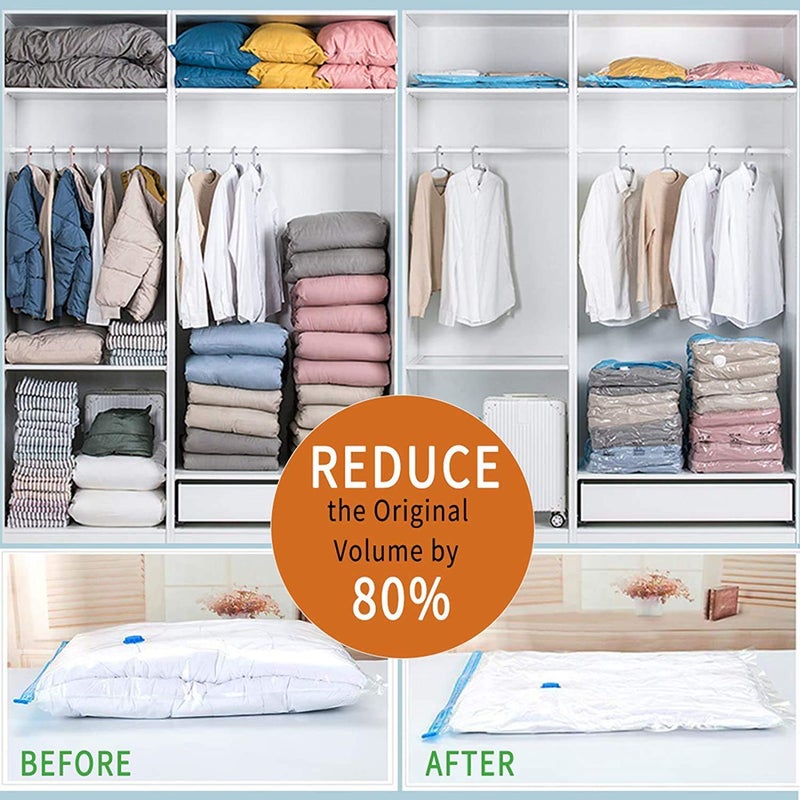 SHREVI Shrevi Space Reusable Vacuum Storage Space Saver Compression Sealer Bags without pump for Clothes Bedding comforter Pillows Towel Blanket Travel Space Saver 50 x 60CM2 pic - Image 4