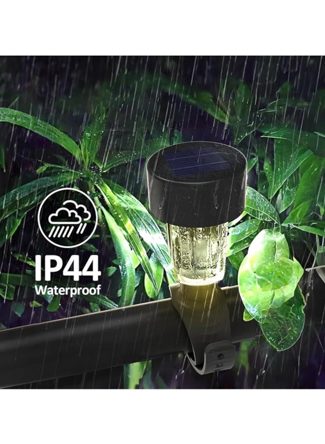 6 أضواء شمسية لحوض السباحة للإطار فوق سطح الأرض، ملحقات زينة سياج حوض السباحة الخارجية، أضواء ليد شمسية مقاومة للماء - Image 4