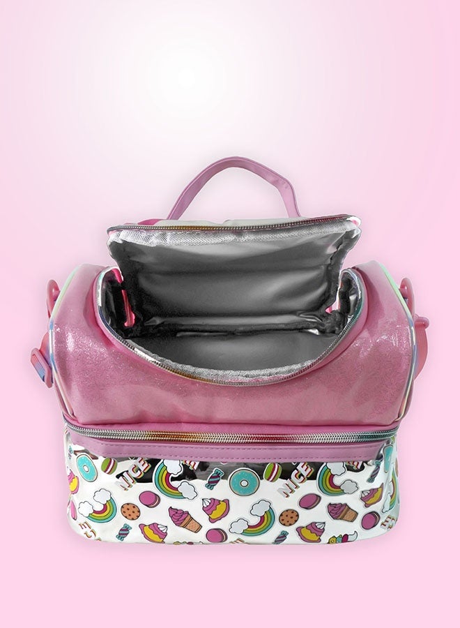 LITTLE SURPRISE BOX Little Surpise Box,Shiny Unicorn Theme Double Compartment Insulated Lunch Bag For Kids - Image 4